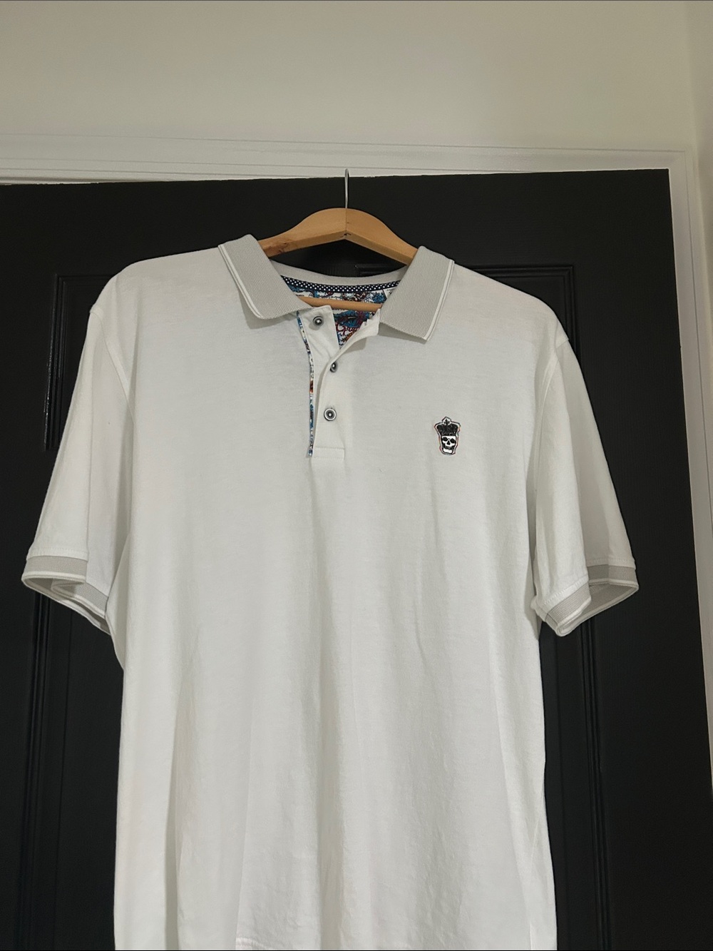 Robert Graham White Polo with Contrast Trim